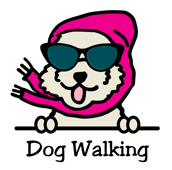 Cool dog wearing sunglasses and a pink headscarf.