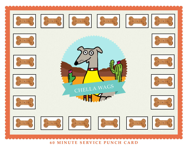 A playful dog-themed logo with bones and a banner reading 'Chelsa Wash'.